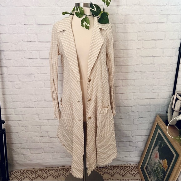 Free People Linen Overcoat - Picture 1 of 16